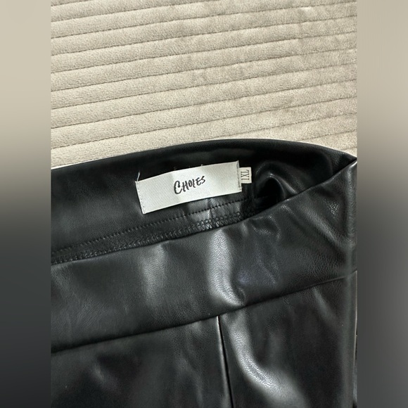 Faux Leather Asymmetrical Skirt - Picture 3 of 4